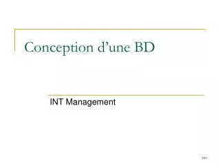 conception d une bd