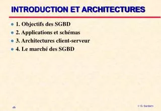 introduction et architectures