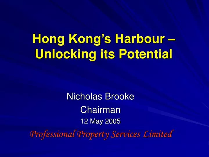 hong kong s harbour unlocking its potential