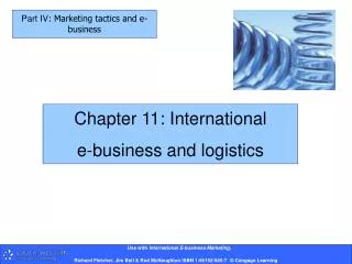 Chapter 11: International e-business and logistics