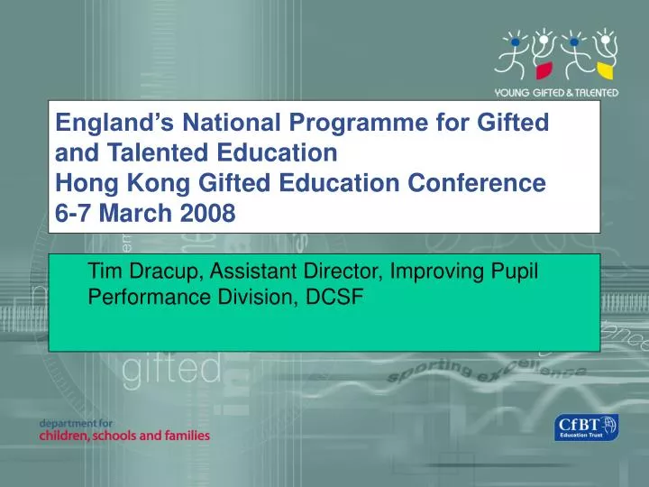 tim dracup assistant director improving pupil performance division dcsf