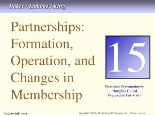 Partnerships: Formation, Operation, and Changes in Membership