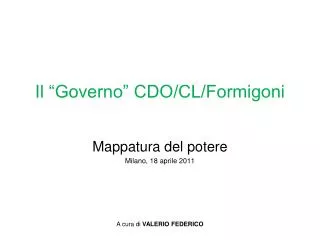 il governo cdo cl formigoni