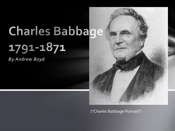 charles babbage 1791 1871