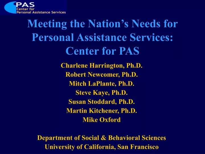 meeting the nation s needs for personal assistance services center for pas