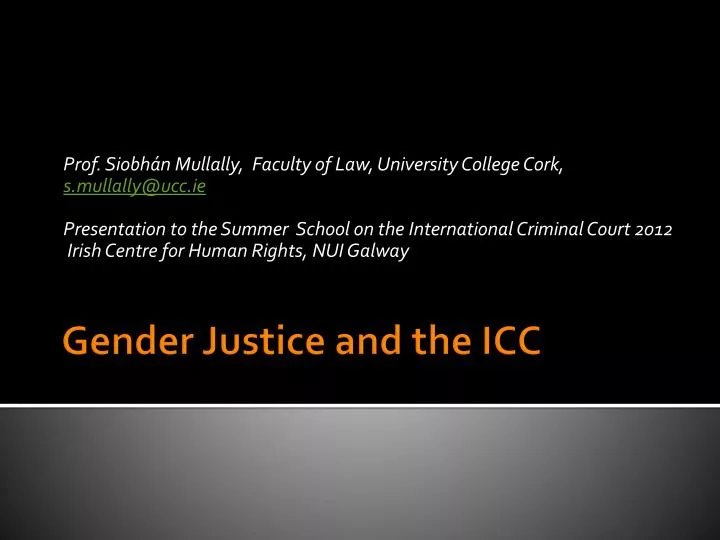 gender justice and the icc