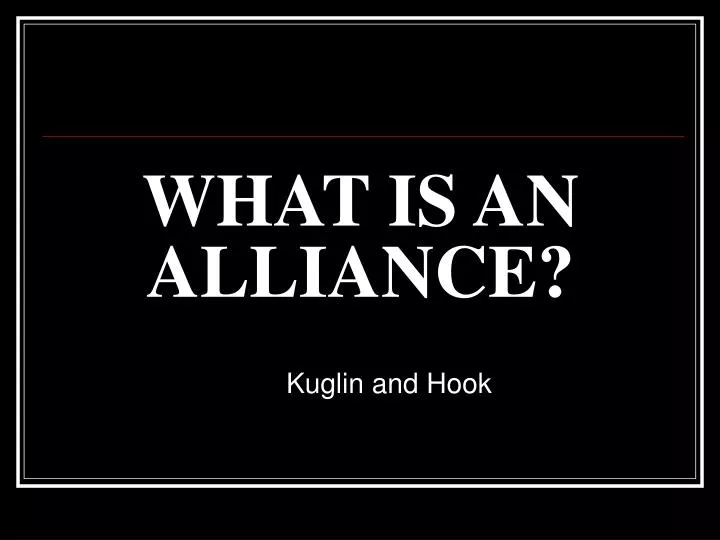 what is an alliance