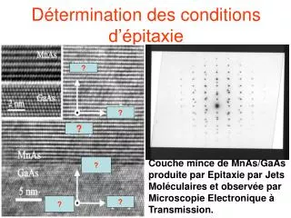 d termination des conditions d pitaxie