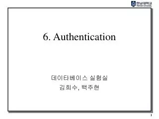 6. Authentication