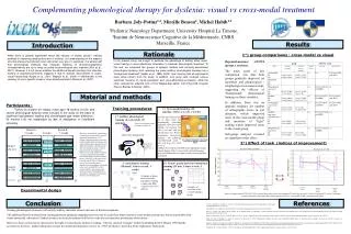 Complementing phonological therapy for dyslexia: visual vs cross-modal treatment