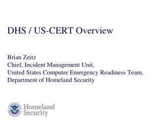 DHS / US-CERT Overview