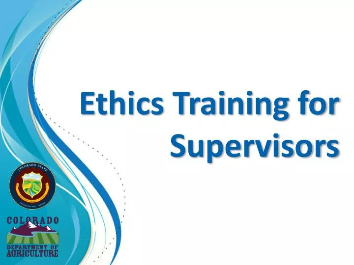 ethics training for supervisors