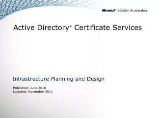 Infrastructure Planning and Design