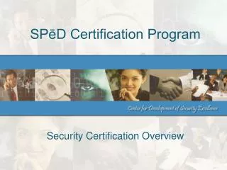 SPēD Certification Program