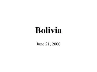 Bolivia