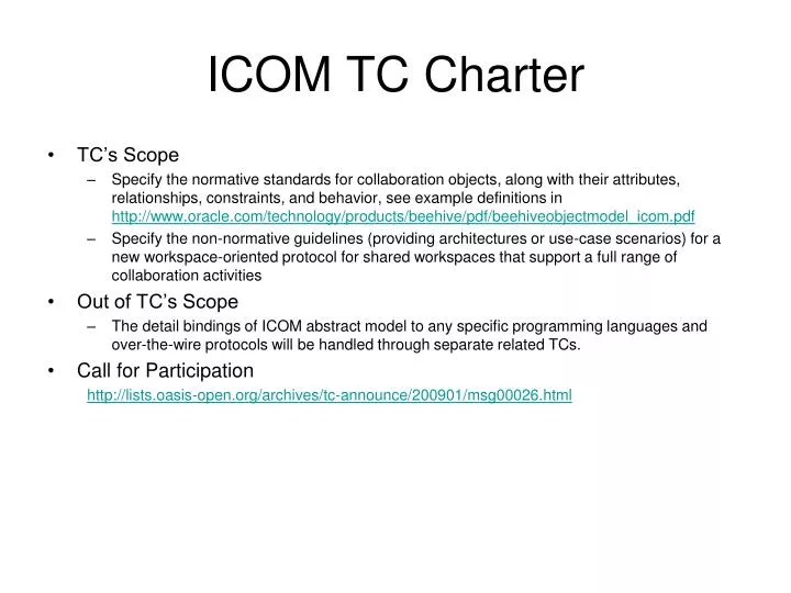 icom tc charter