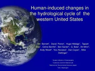 Human-induced changes in the hydrological cycle of the western United States
