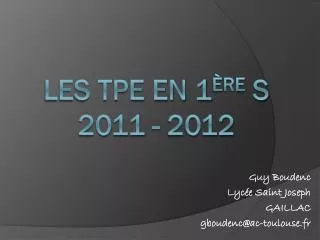 guy boudenc lyc e saint joseph gaillac gboudenc@ac toulouse fr