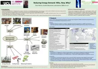 Reducing Energy Demand: Who, How, Why?