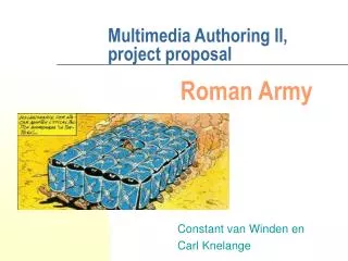 Multimedia Authoring II, project proposal