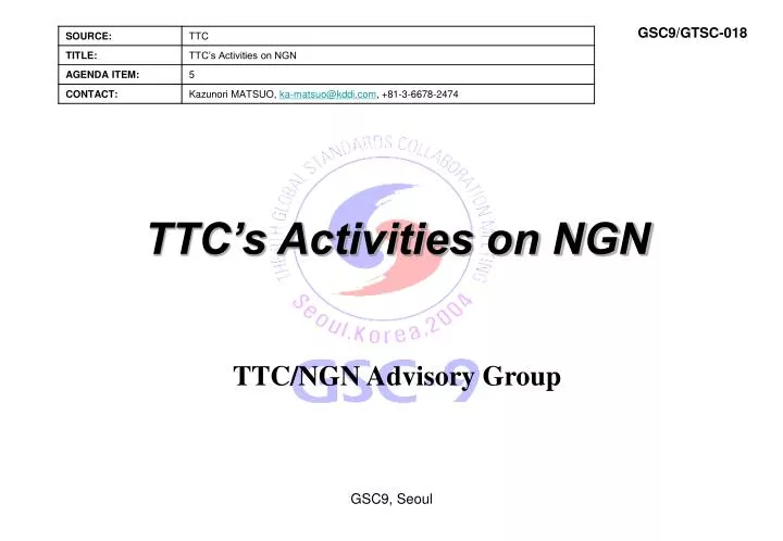 ttc s activities on ngn