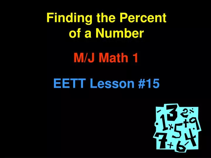 finding the percent of a number