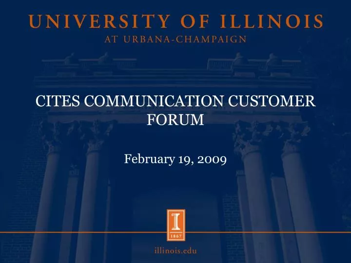 cites communication customer forum