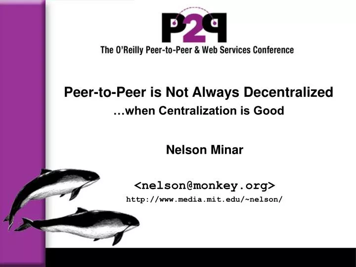peer to peer is not always decentralized when centralization is good