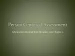 Person Centered Assessment - slide 1