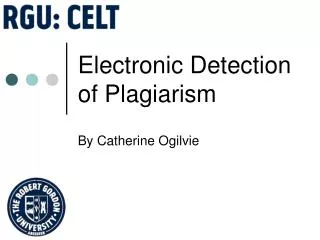 Electronic Detection of Plagiarism