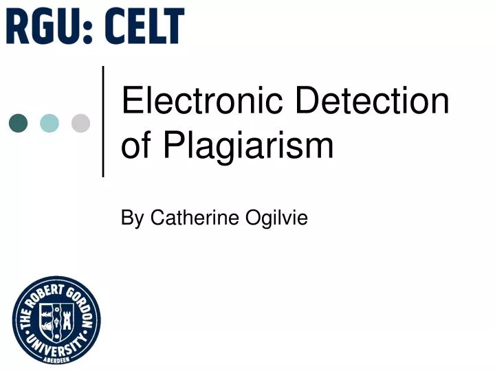 electronic detection of plagiarism