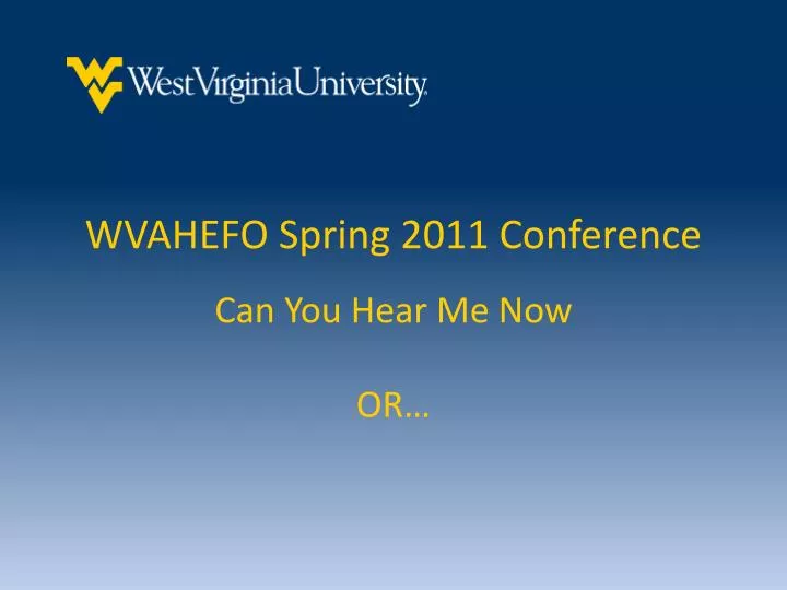 wvahefo spring 2011 conference