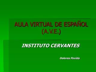 aula virtual de espa ol a v e