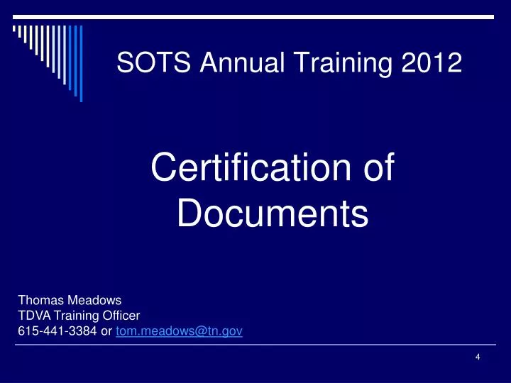 sots annual training 2012