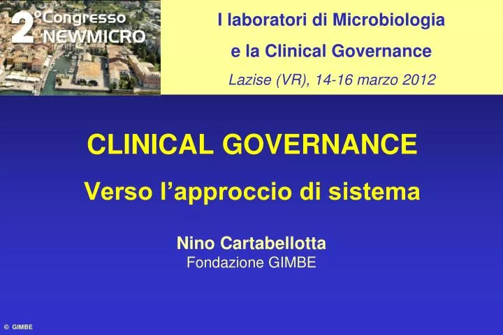 clinical governance verso l approccio di sistema