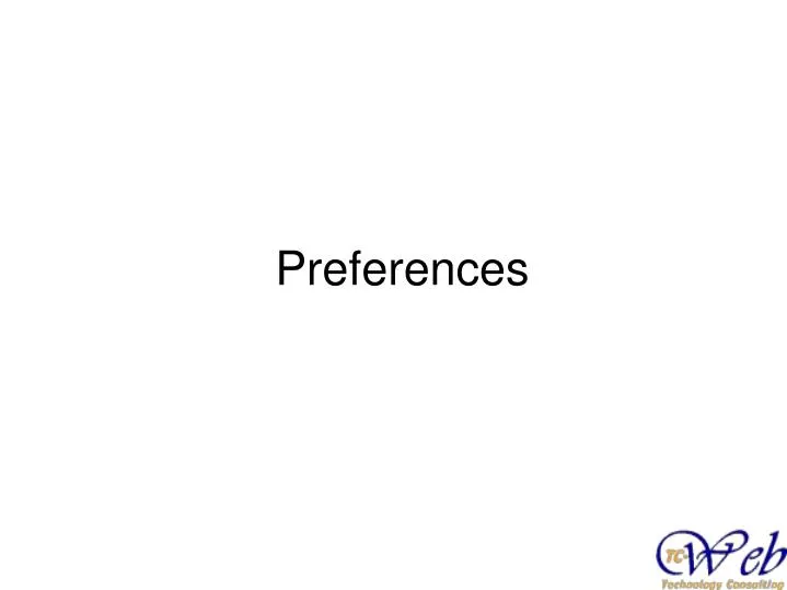 preferences