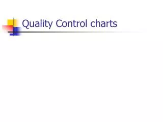 Quality Control charts