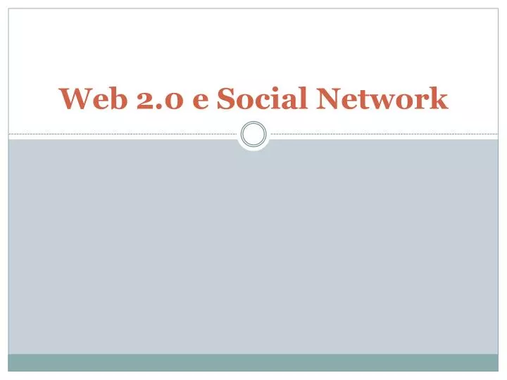 web 2 0 e social network