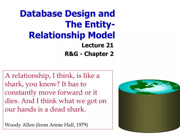database design and the entity relationship model