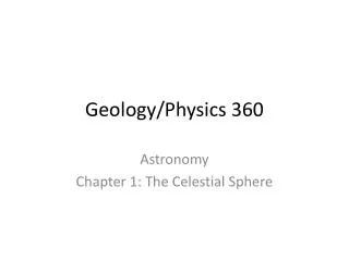 Geology/Physics 360