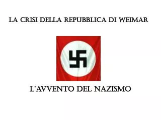 La crisi della Repubblica di Weimar