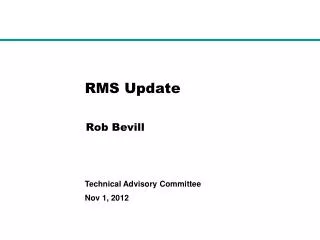 RMS Update