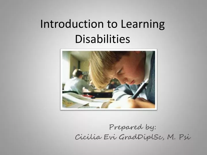 introduction to learning disabilities
