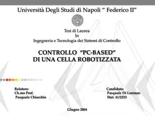 Università Degli Studi di Napoli “ Federico II”