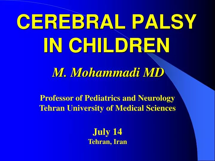 cerebral palsy in children