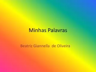 minhas palavras