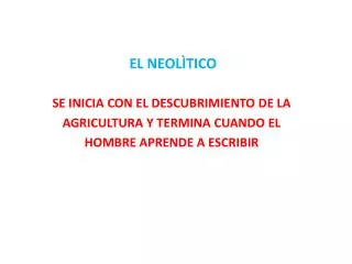 el neol tico