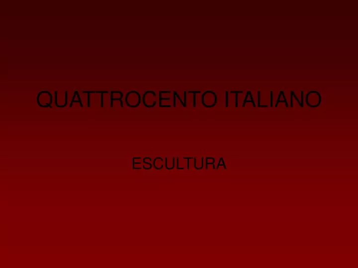 quattrocento italiano