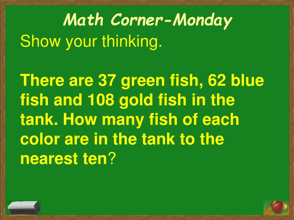 Math.net Monday PPT - Math Corner-Monday PowerPoint Presentation, free download - ID ...