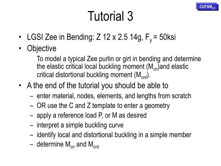 tutorial 3